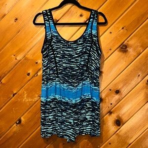 Ambar blue tie dye swim coverup romper